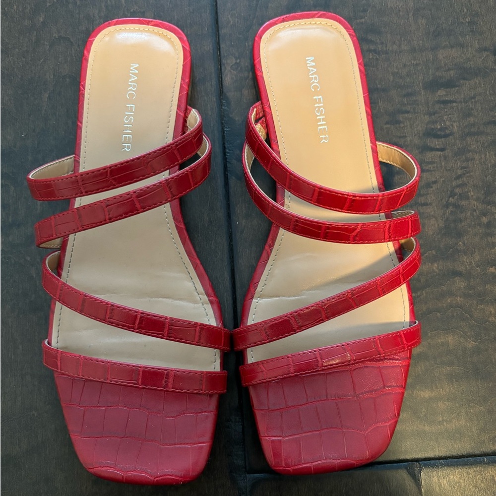 Marc Fisher Sandals Red 6.5